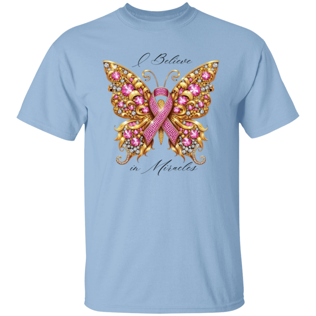 Breast Cancer Awareness - Butterfly Bling T-shirt